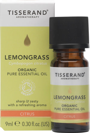 Tisserand Aromatherapy Lemongrass Organic Pure Essential Oil 9ml