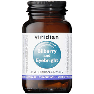 Viridian Bilberry with Eyebright Extract Veg Caps 30