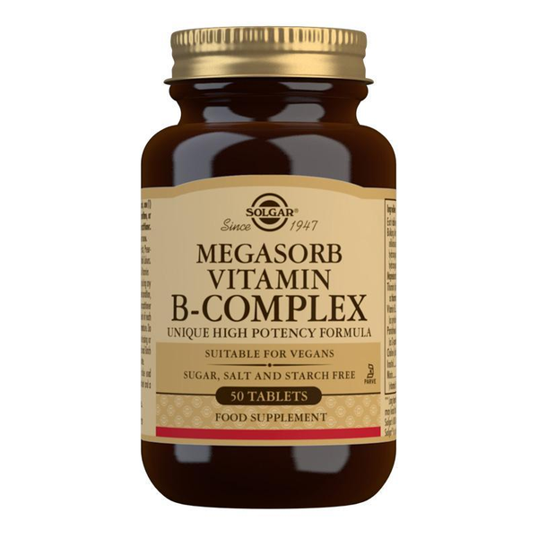 Solgar Megasorb Vitamin B-Complex High Potency Tablets ( 50 Tablets )