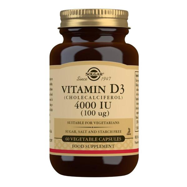 Solgar Vitamin D3 4000 IU (100 mcg) 60 VegCaps