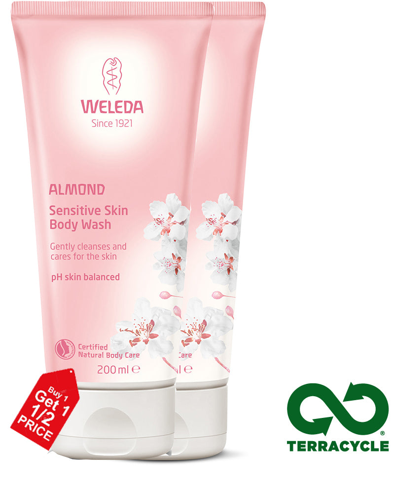 Weleda Almond Sensitive Skin Body Wash 200ml X 2