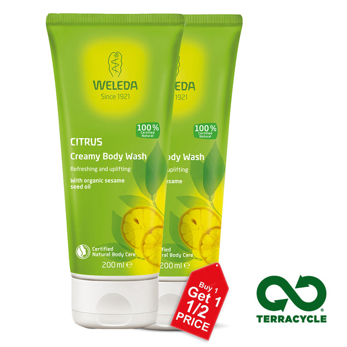 Weleda Citrus Creamy Body Wash 200ml X 2