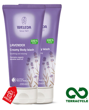 Weleda Lavender Creamy Body Wash 200ml X 2