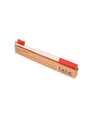 Bamboo Toothbrush Medium Red (f.e.t.e)