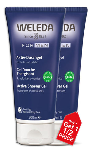 Weleda Men Active Shower Gel 200ml X 2