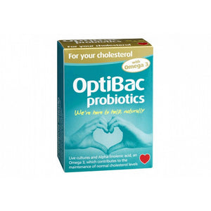 OptiBac Probiotics For Your Cholesterol with Omega-3 Caps 30