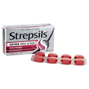 Strepsils Extra Triple Action Cherry Lozenges