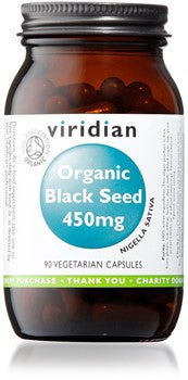 Viridian Organic Black Seed 450mg Veg Caps 90